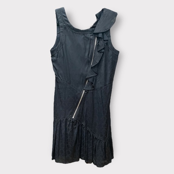 GUC Vintage Marc by Marc Jacobs Black Ruffle Zipper Dress. Size 4 - Picture 2 of 8
